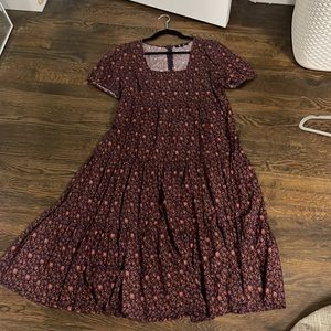 EUC Madewell Floral Midi Dreas Size 0